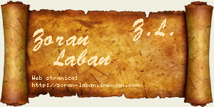 Zoran Laban vizit kartica